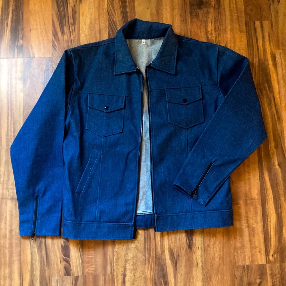 Denim chore coat